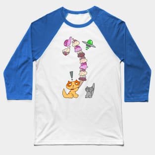 Falling Icecream Cone Baseball T-Shirt